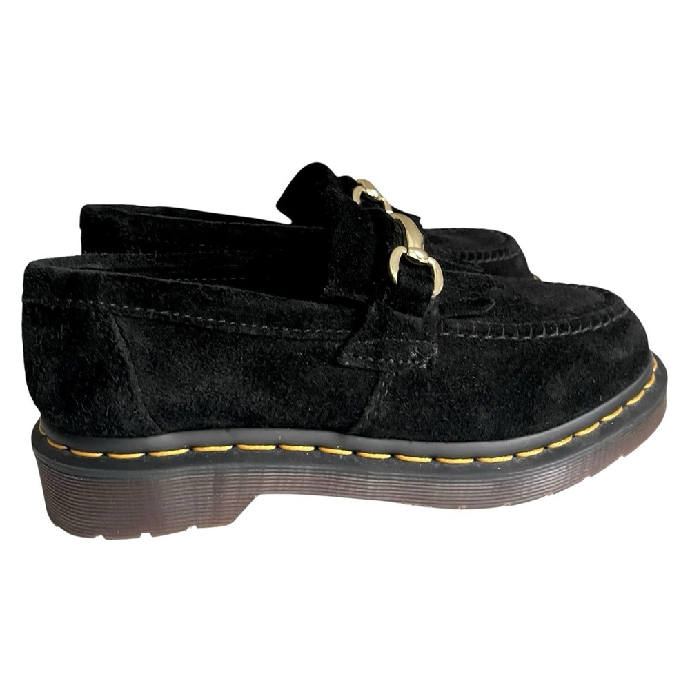 Dr. Martens Adrian Snaffle Loafers Black Suede US 5 EU 36 Shoes Dark Academia - Picture 12 of 16